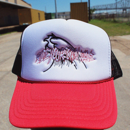 "RYOW" Curved Logo Trucker (Red/Wht/Blk)
